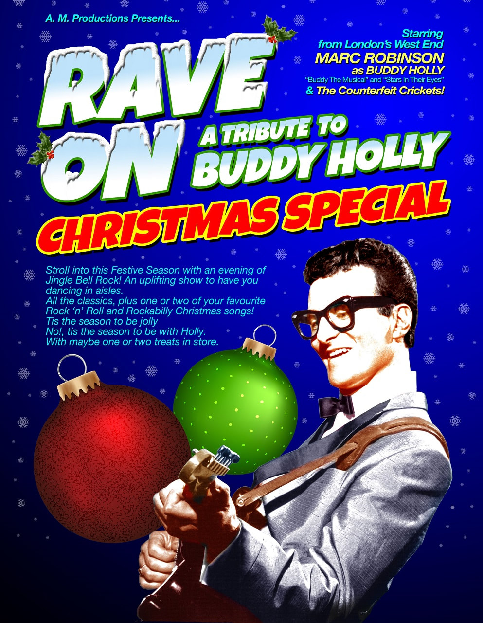 Poster for 'Rave On - A Tribute To Buddy Holly Christmas Special'