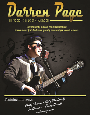 Poster for 'Darren Page - The Voice of Roy Orbison'